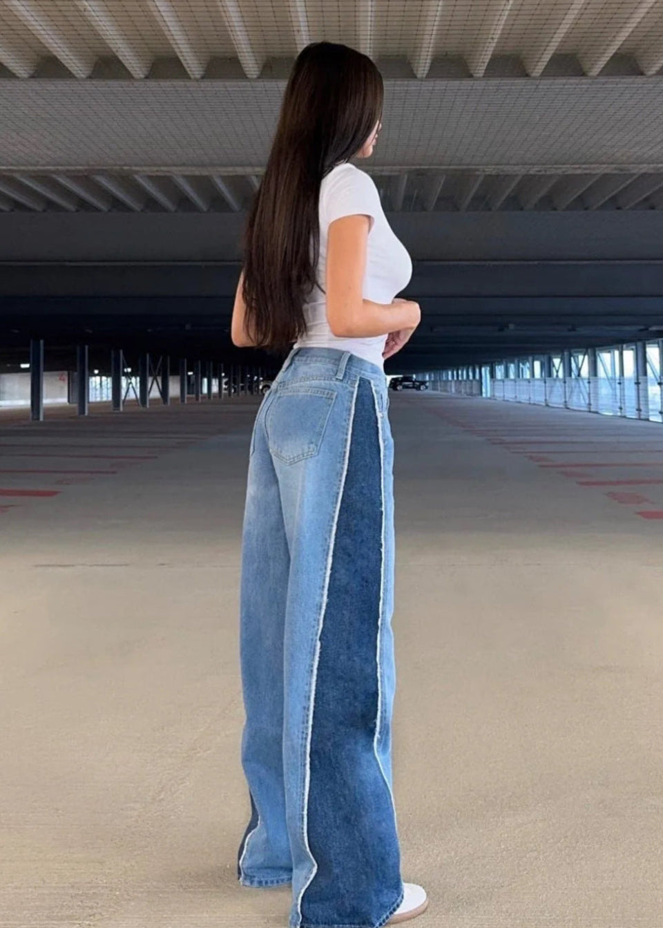 MONTÉRNO TWO-TONED WIDE LEG JEANS 054