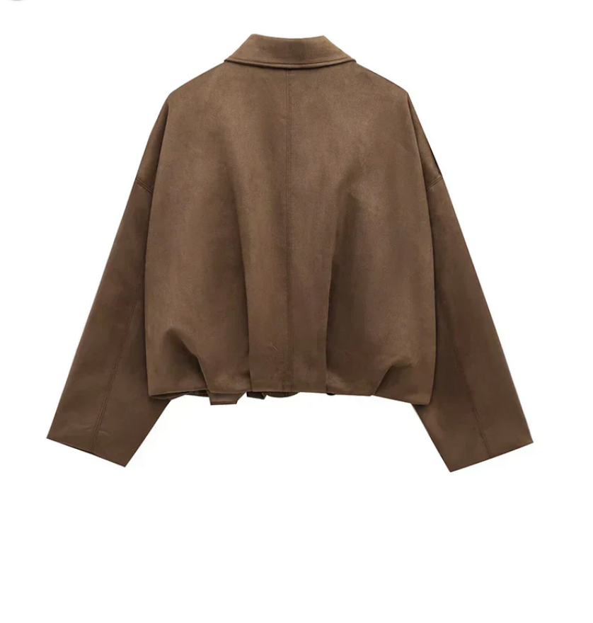 GAIA SUÉDE JACKET - BRUIN