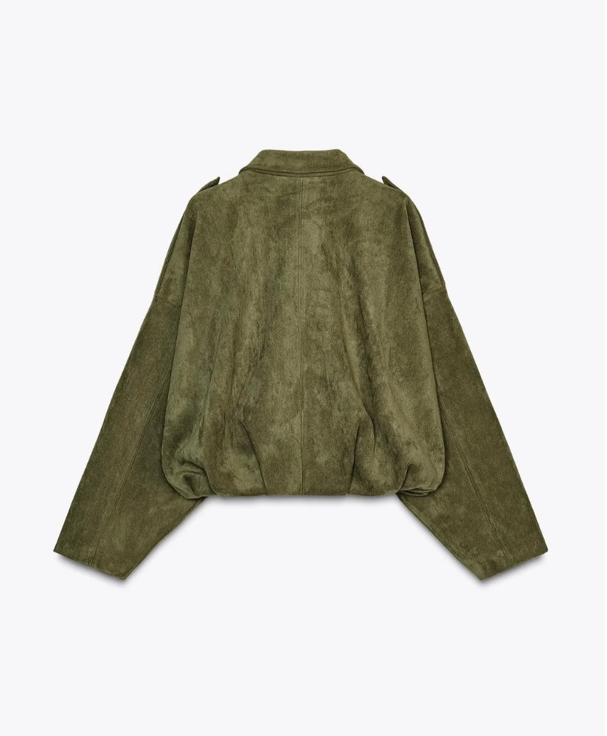GAIA SUÉDE JACKET - GREEN