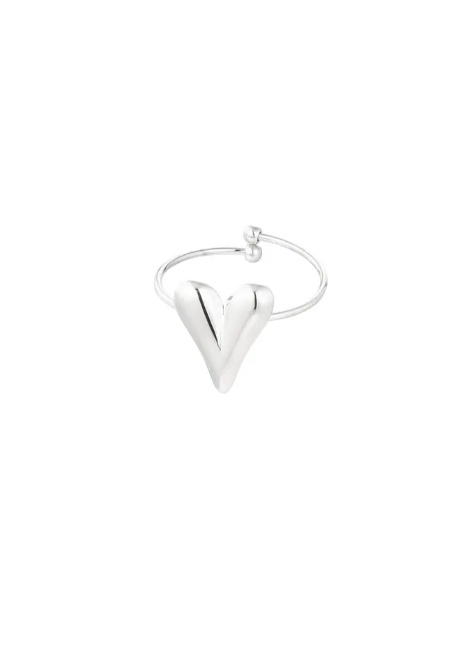 HARTJES RING - ZILVER