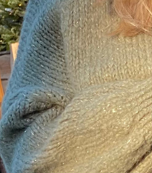 'STAY WITH ME' KNIT - GREEN (GLITTER VERSION)