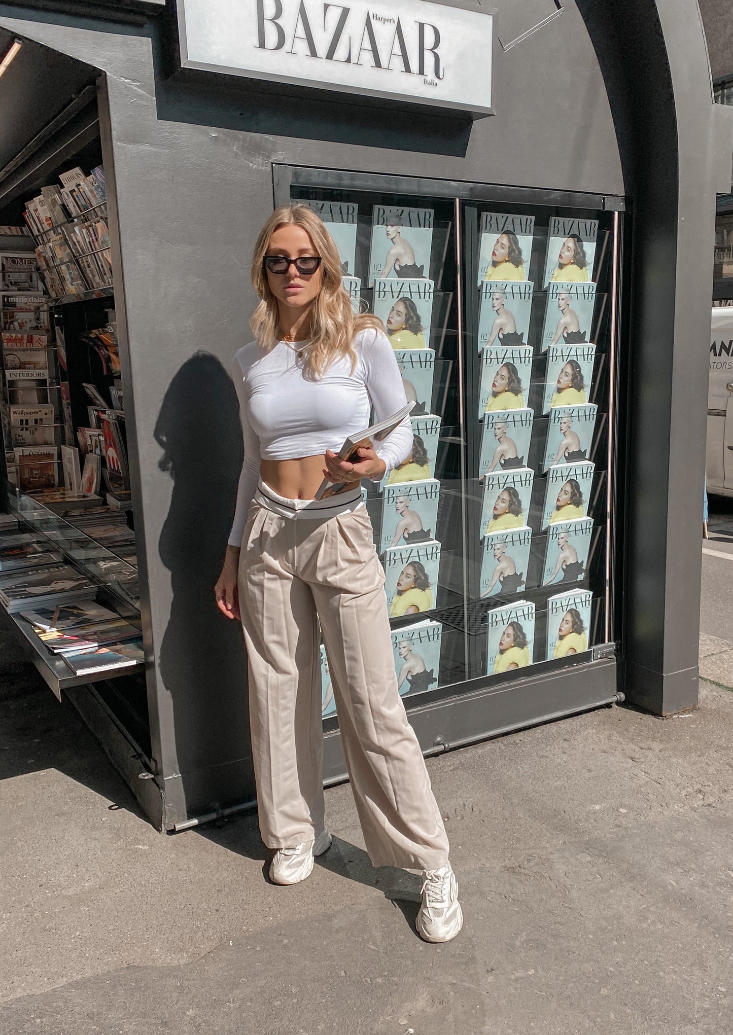 'ALL EYES ON YOU' PANTALON - BEIGE