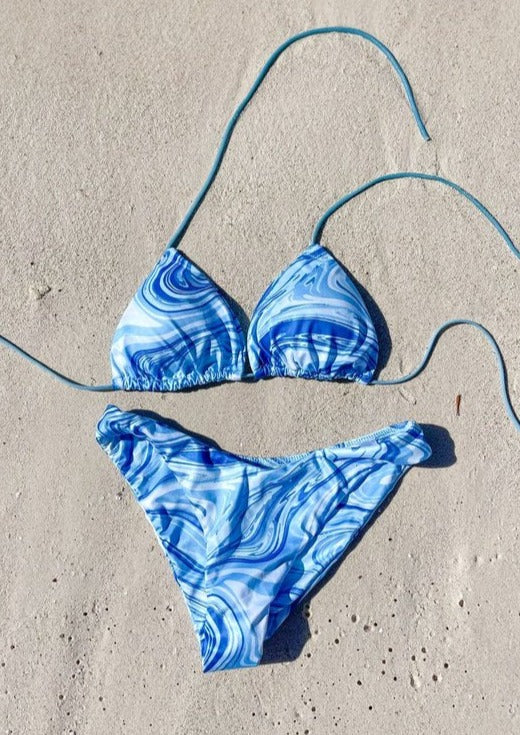 "OCEAN VIBES" BIKINI - BLAUW