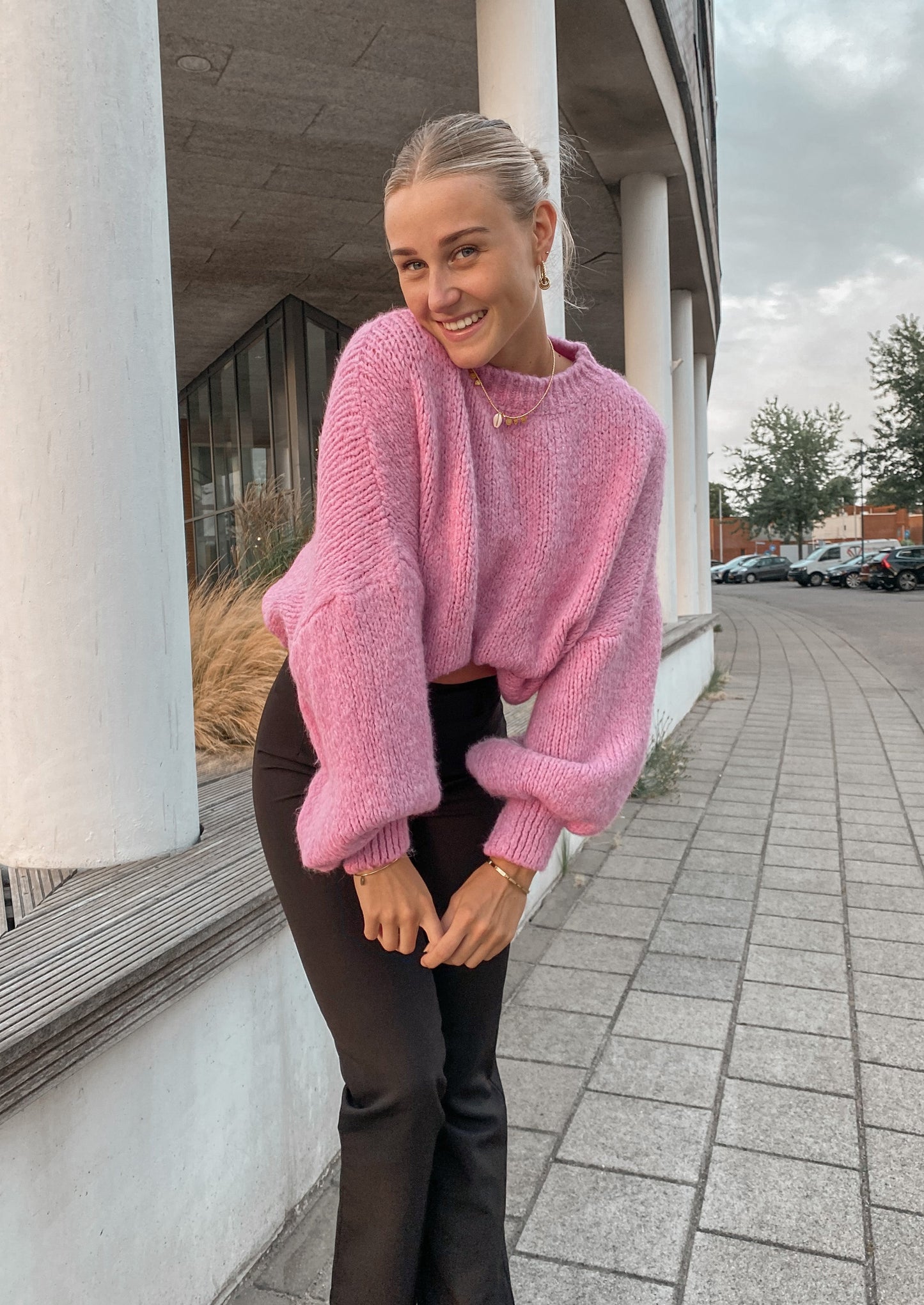 ‘STAY WITH ME’ KNIT - BUBBLEGUM