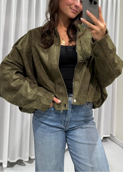 GAIA SUÉDE JACKET - GREEN