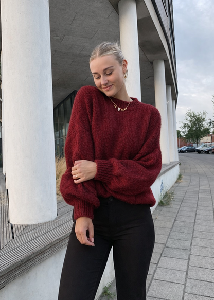 'STAY WITH ME' KNIT - BORDEAUX ROOD