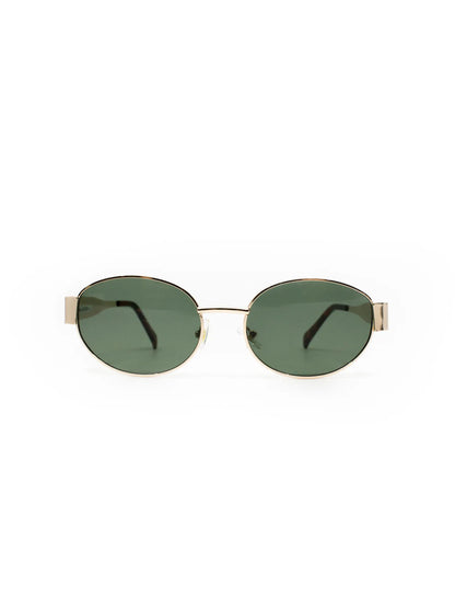 LINA SUNGLASS GOUD (DONKERGROENE GLAZEN)