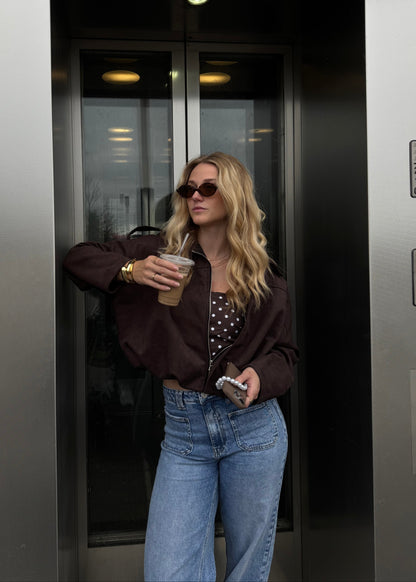 GAIA SUÉDE JACKET - BRUIN