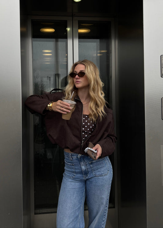 GAIA SUÉDE JACKET - BRUIN