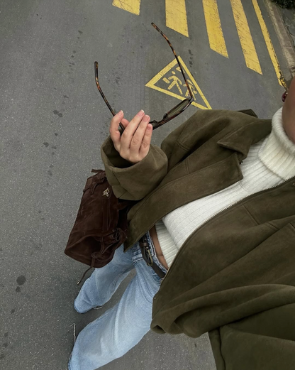 GAIA SUÉDE JACKET - GREEN