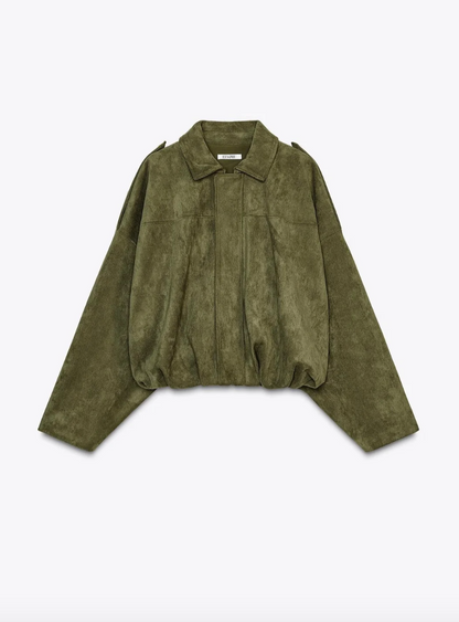 GAIA SUÉDE JACKET - GREEN