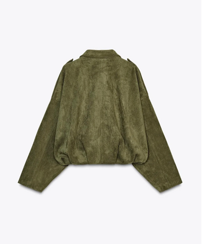 GAIA SUÉDE JACKET - GREEN