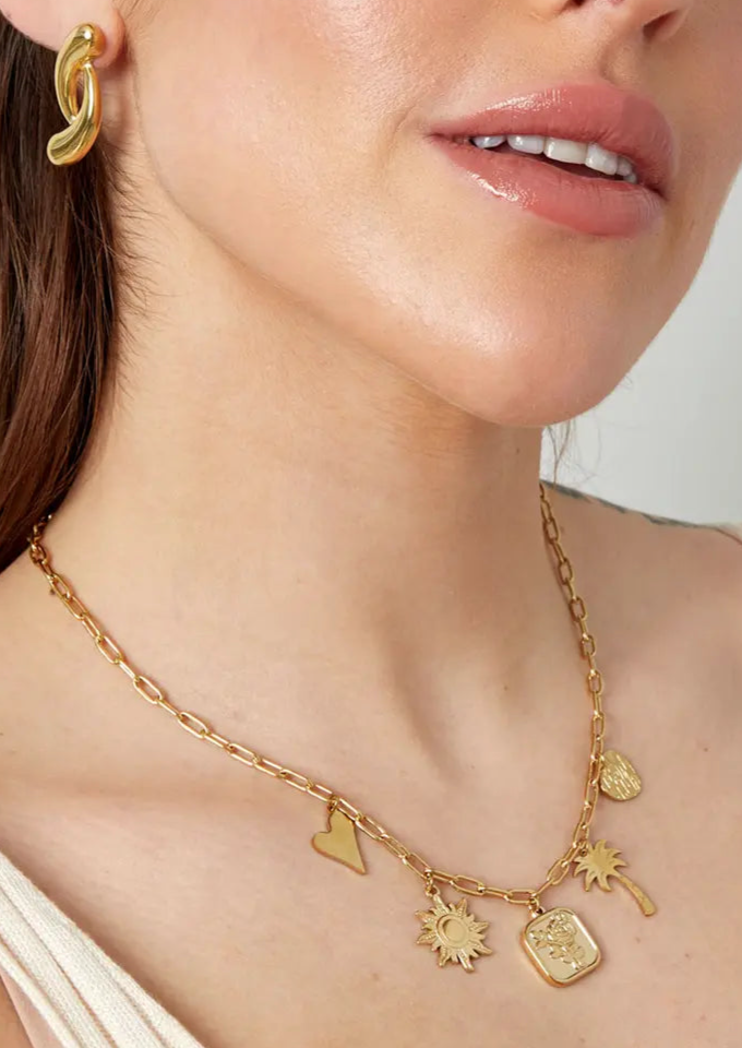 BEDELKETTING SUMMER VIBES - GOUD