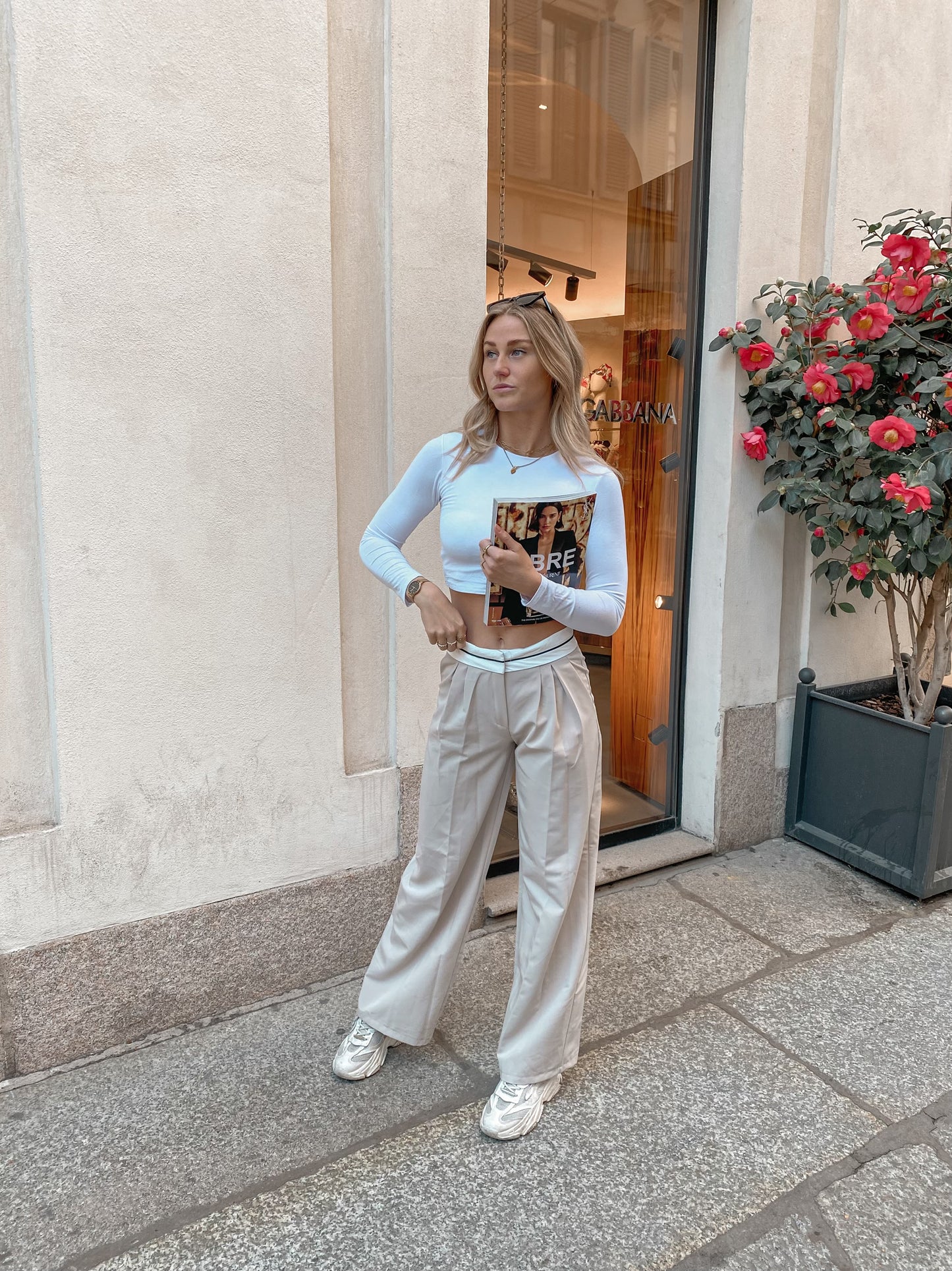 'ALL EYES ON YOU' PANTALON - BEIGE